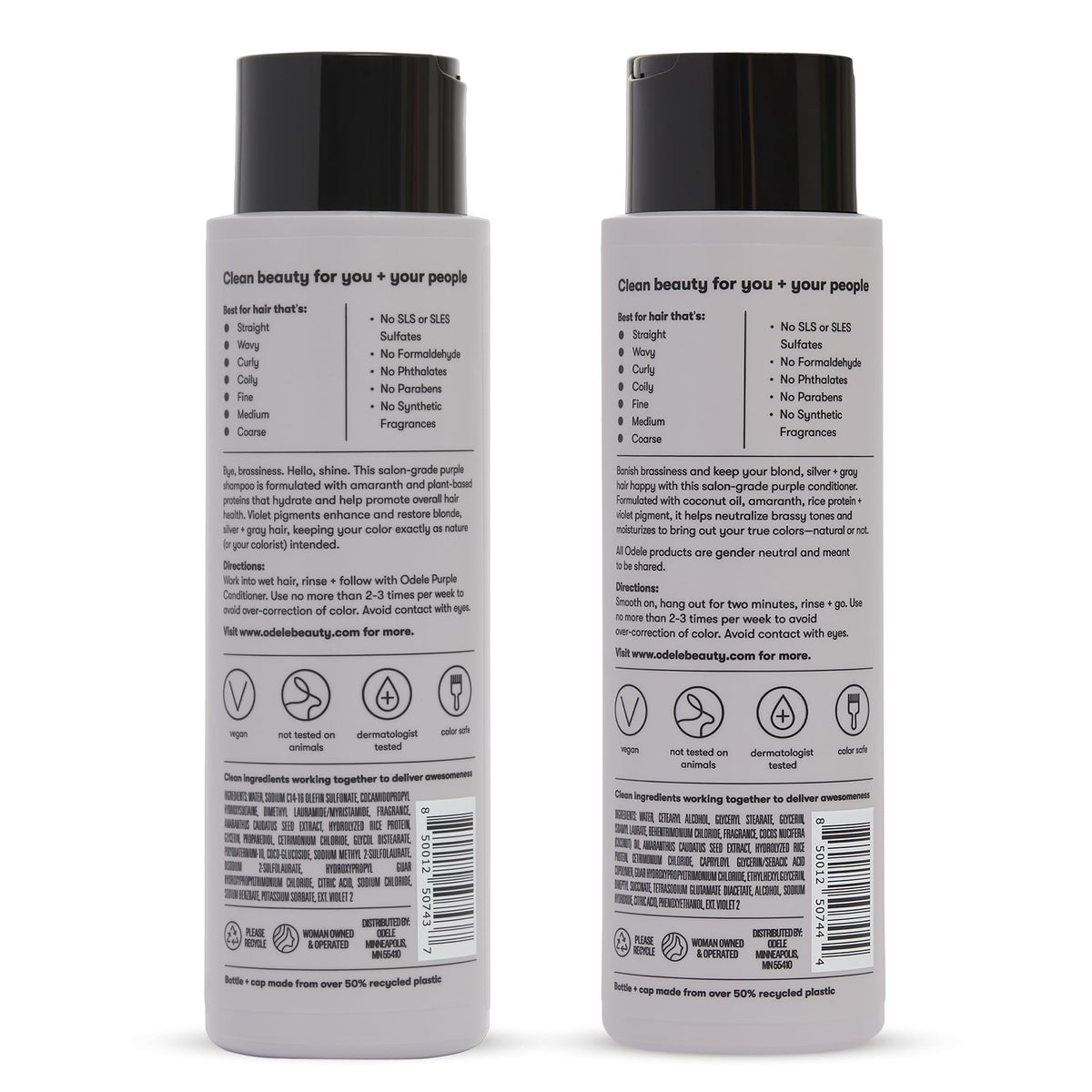 Odele ingredients shot with coconut and amaranth, emphasizes nourishing formula