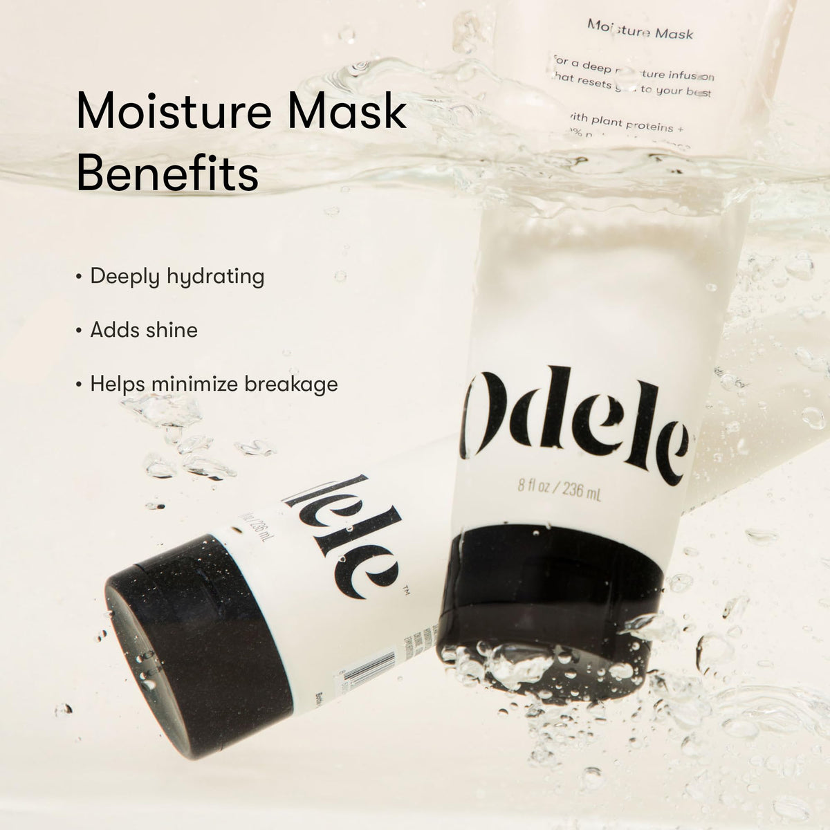 Odele mask being applied in shower, demonstrates easy in-shower use