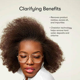 Odele shampoo in hand usage showing how much to apply for weekly cleanse