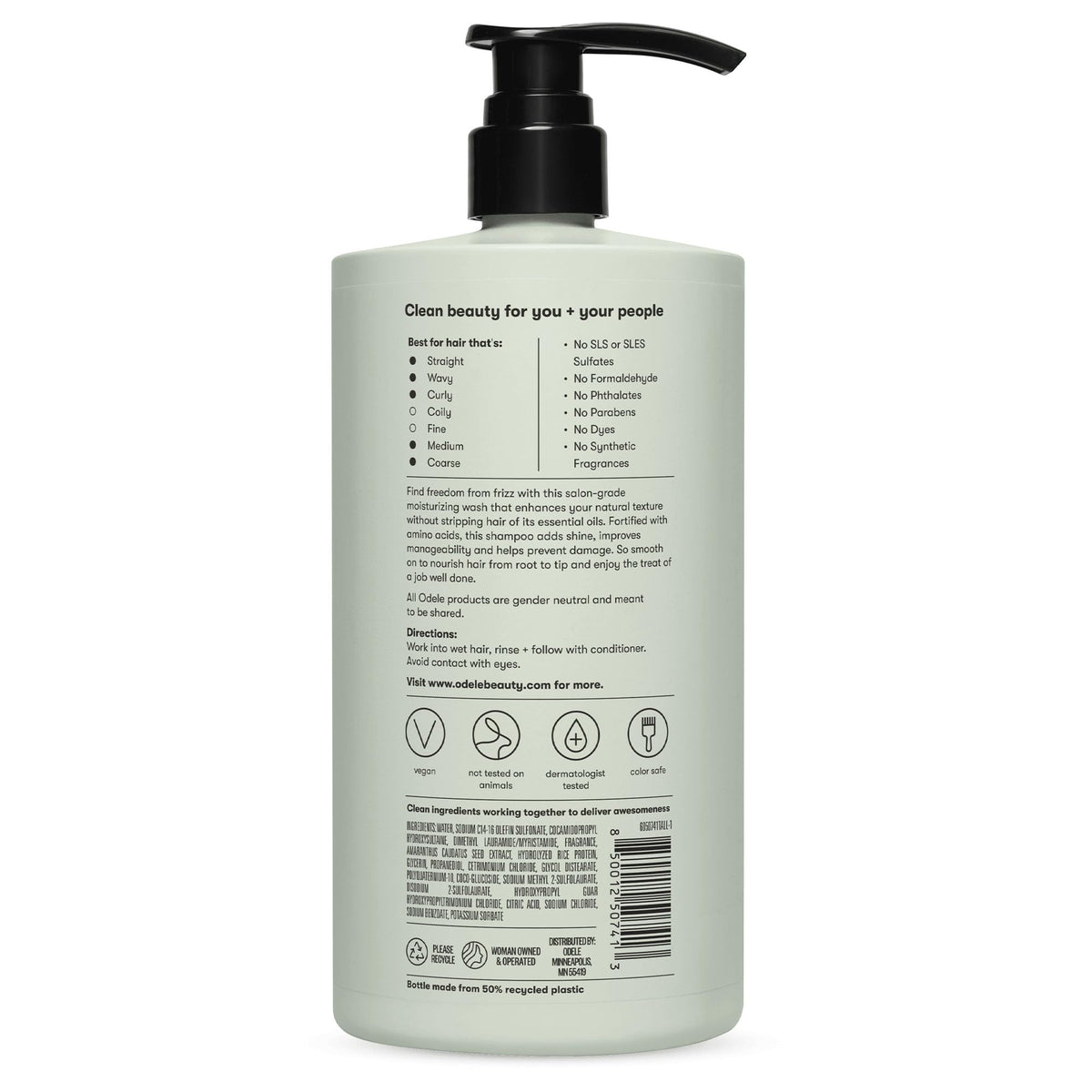 Amaranth and rice protein ingredients with Odele bottle showing nourishment benefit
