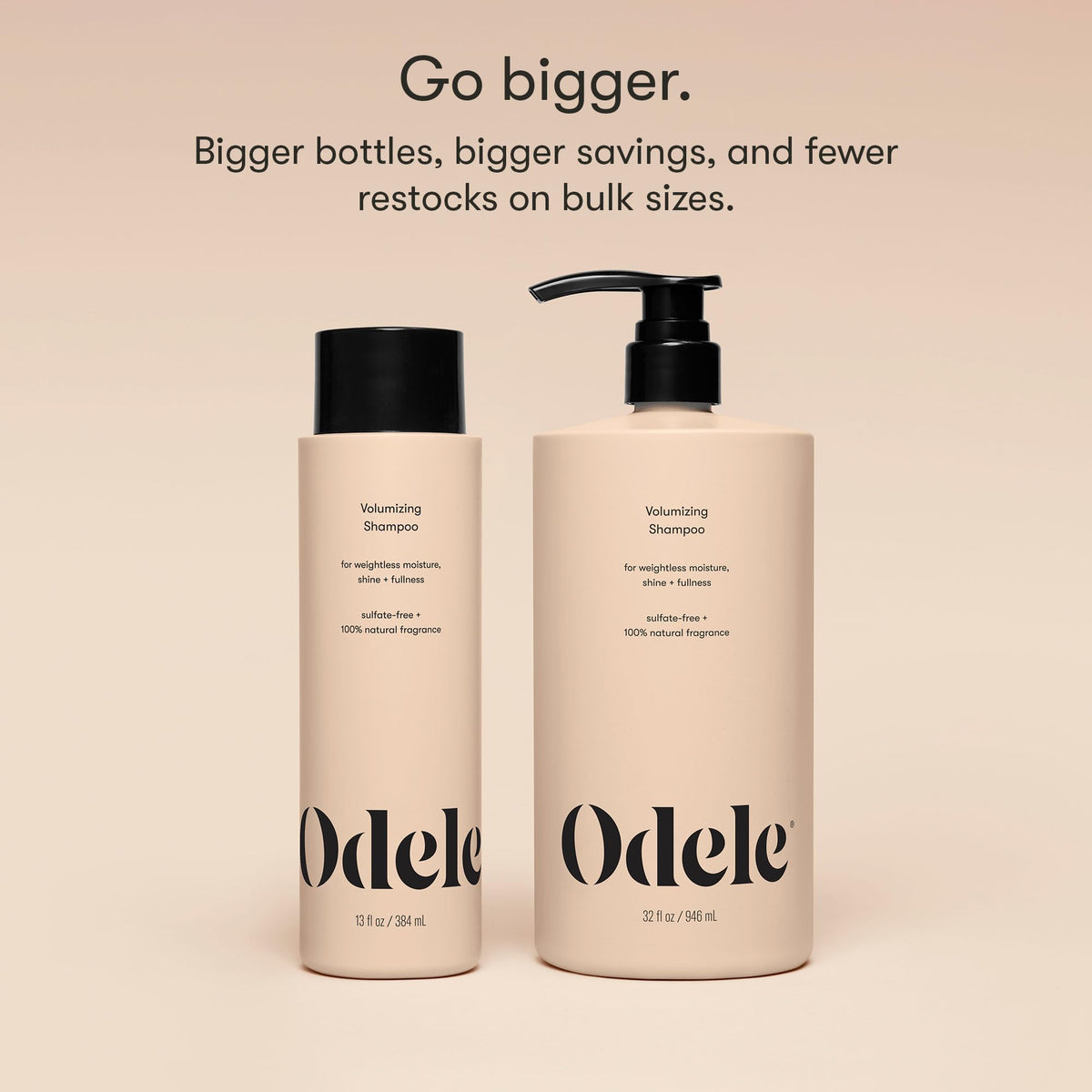 Odele shampoo lather on wet hair, shows effective cleansing and lightweight foam