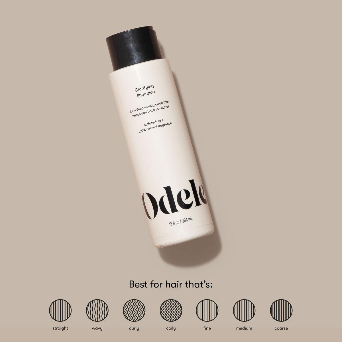 Odele shampoo pour texture closeup demonstrating gentle, effective lather