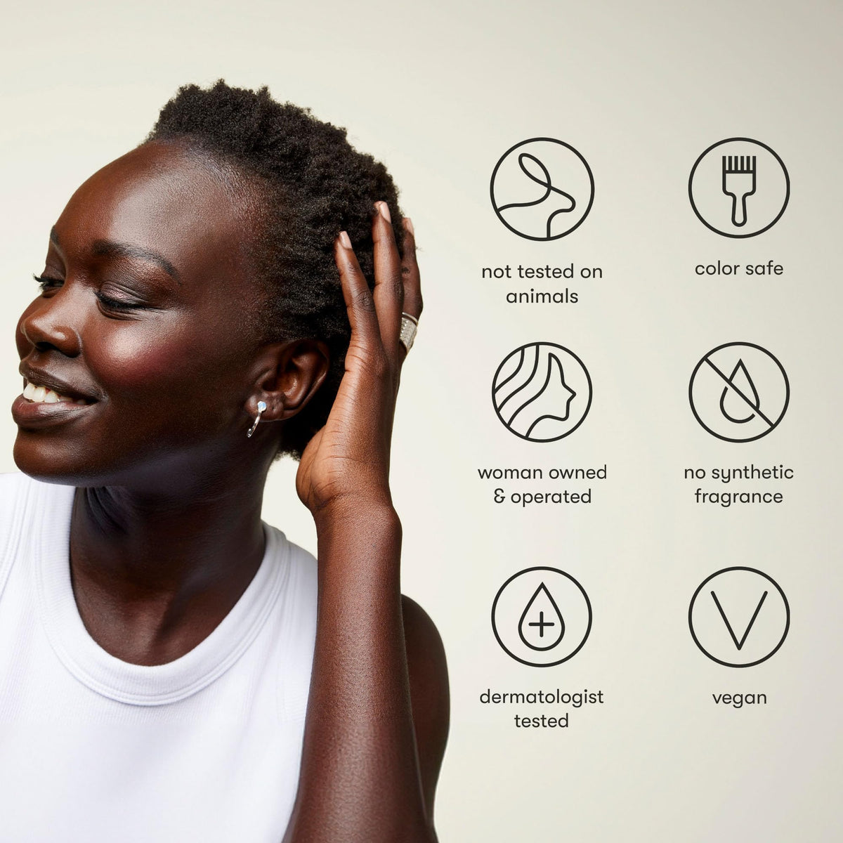 Odele shampoo scent notes still life featuring oakmoss, ylang ylang, cucumber freshness