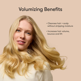 Odele shampoo and conditioner duo on shelf, highlights regimen pairing for fuller hair