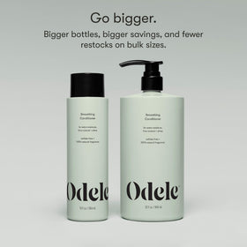 Odele on shower shelf in bathroom lifestyle suggesting daily routine convenience benefit
