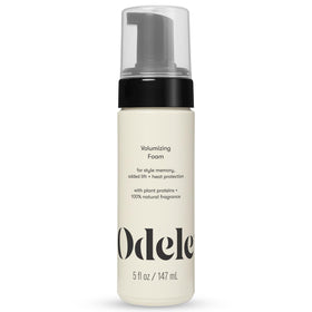 Odele front packaging showing bottle and product name, highlights lightweight volume