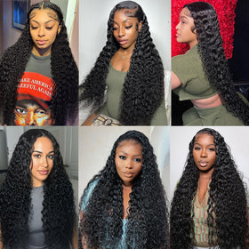 Odored lifestyle image wearing wig at event illustrating polished, wearable look