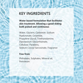 Oeneis gel applied during RF device treatment demonstrating improved glide