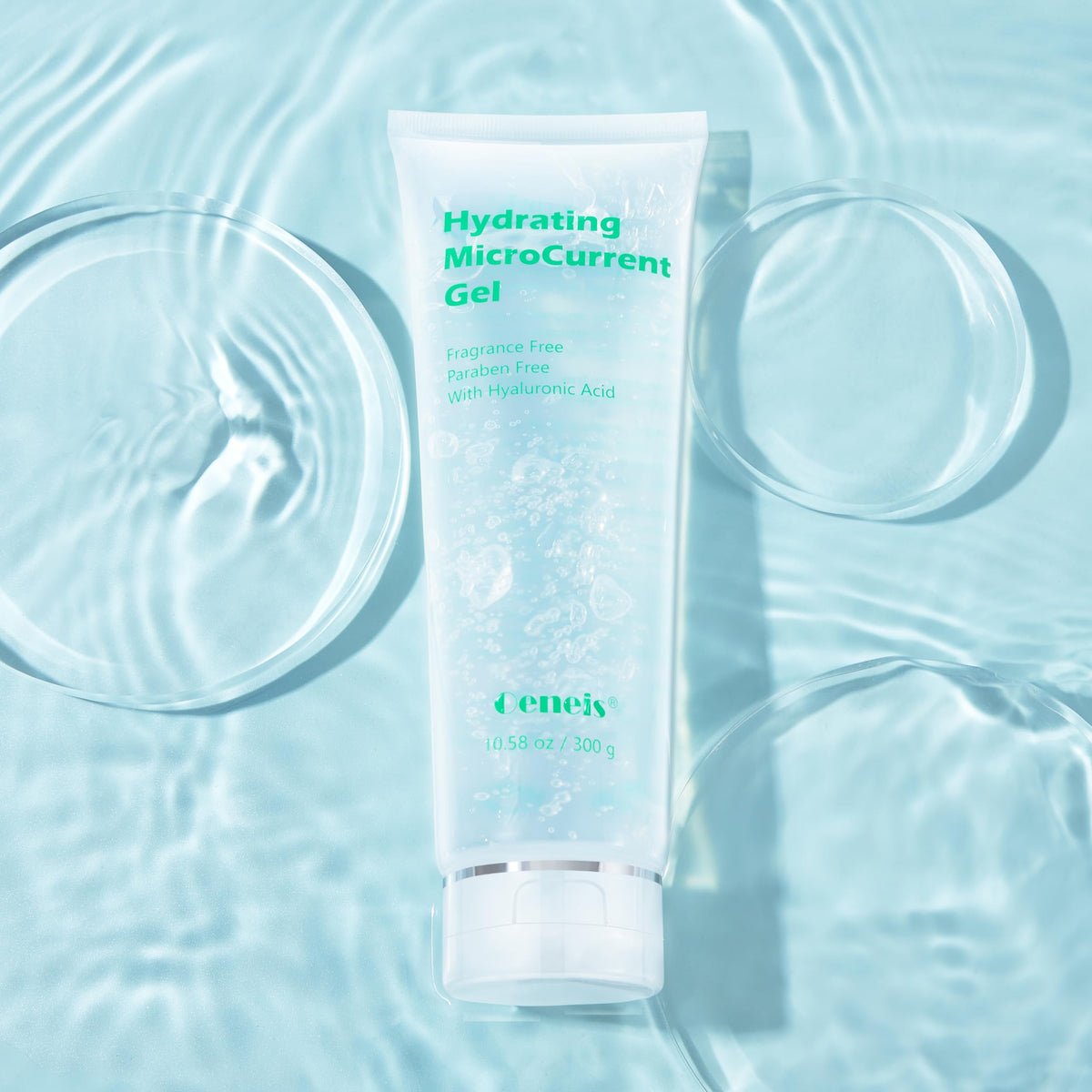 Oeneis close-up texture of clear gel highlighting smooth moisturizing slip
