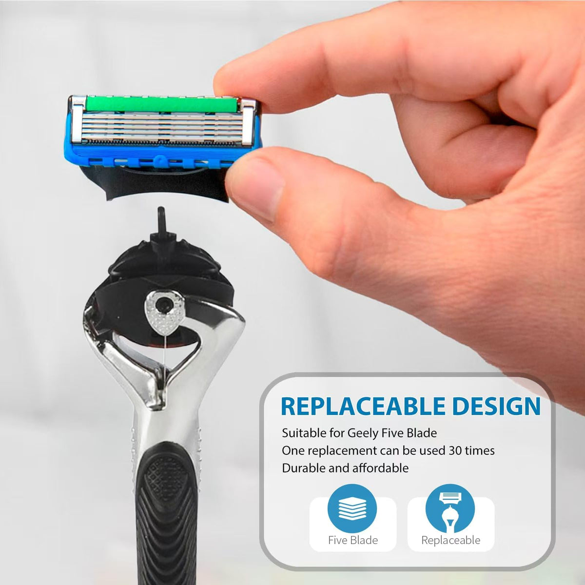OENUASG product packaging flatlay highlighting single black handle for easy replacement