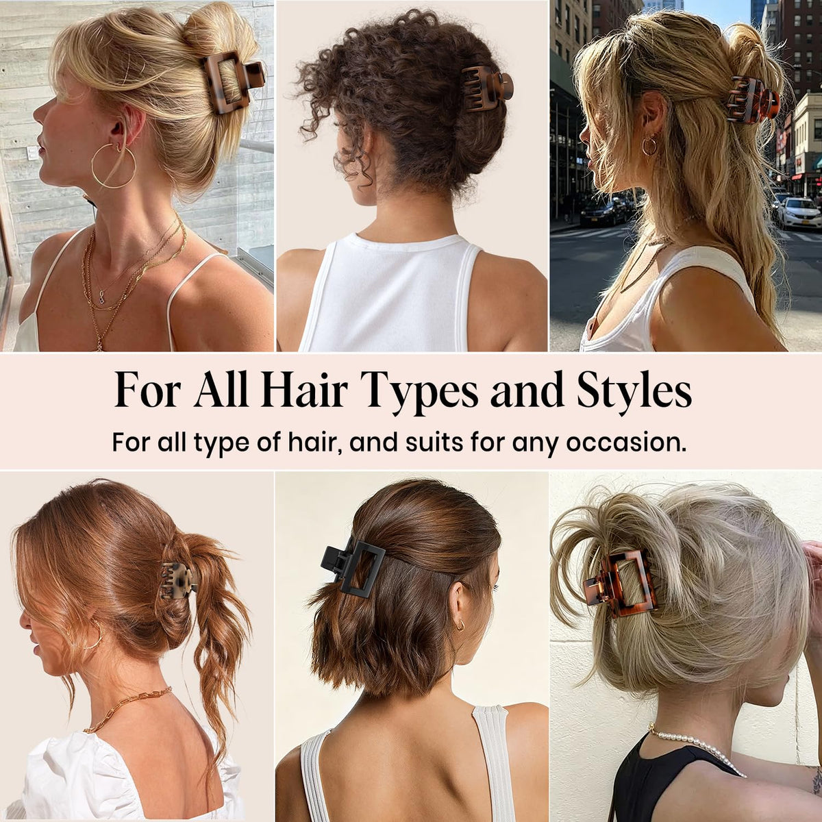 Oeusnael clips holding thick hair updo, strong hold during daily activities