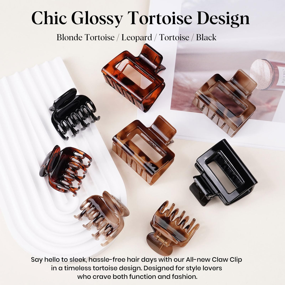 Oeusnael elegant gift box presentation, ready-to-gift hair accessory set
