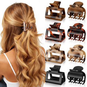 Oeusnael front packaging showing tortoise and leopard clips, stylish gift-ready set