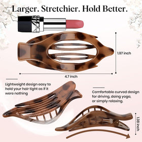 Oeusnael clip holding an updo for comfortable, low-profile wear