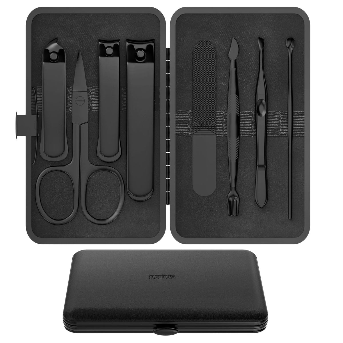 OFIDUS travel case front view showing compact storage and protection