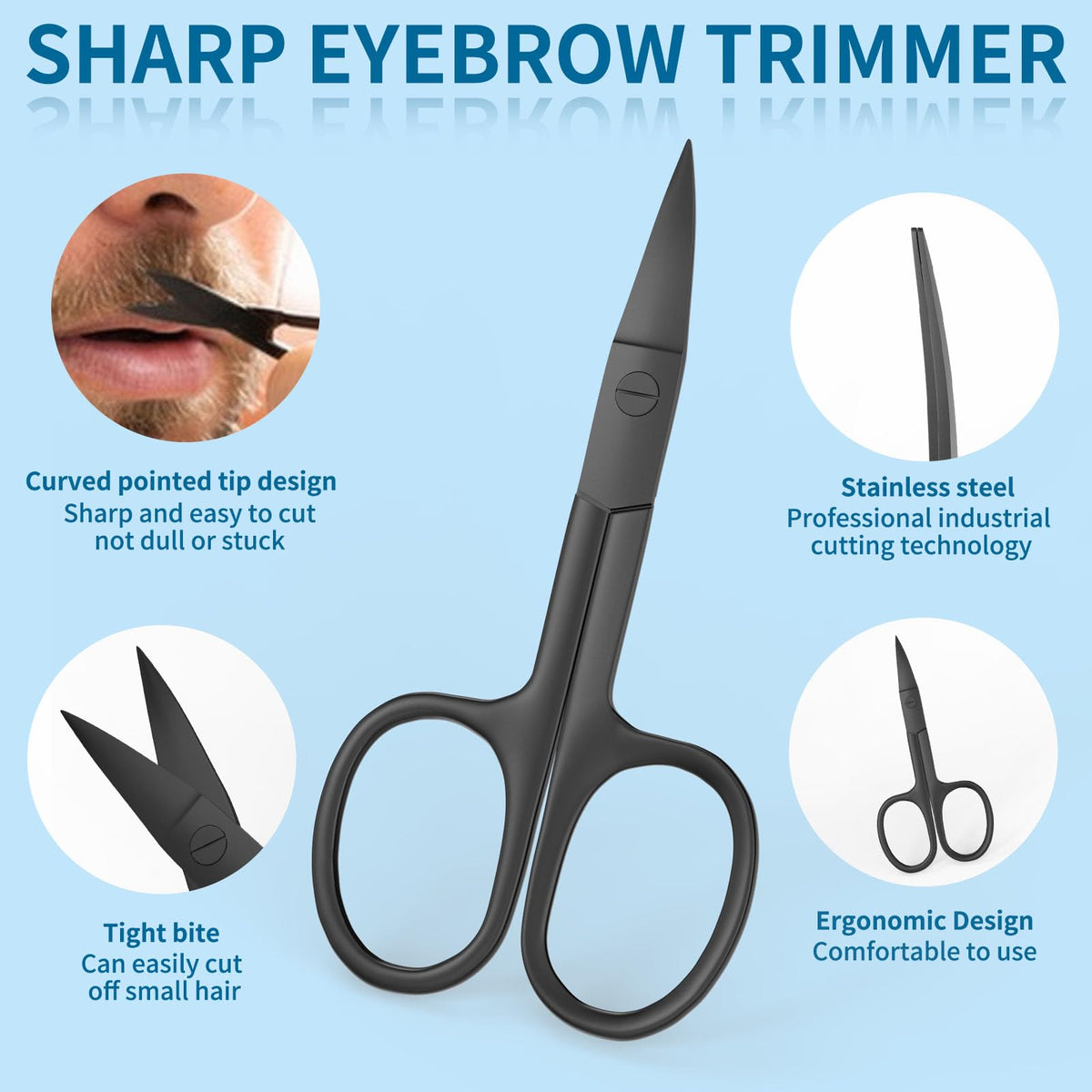 OFIDUS slant-tip tweezers detail for accurate hair and splinter removal