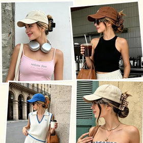 OFIGAS clip attached to a baseball cap illustrating non-slip fit and comfortable wear