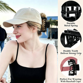 OFIGAS close-up hollow teeth detail demonstrating hat-friendly clearance and gentle hold