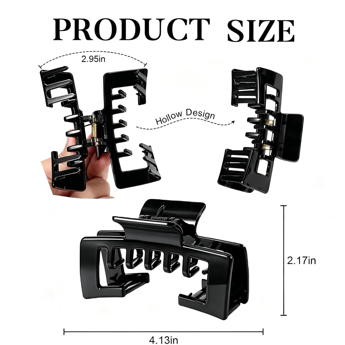 OFIGAS clip beside a ruler showing 4.1-inch size for proper scale and coverage
