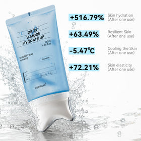 OGANA CELL jar open with balm melting on fingertip, showing quick absorption benefit