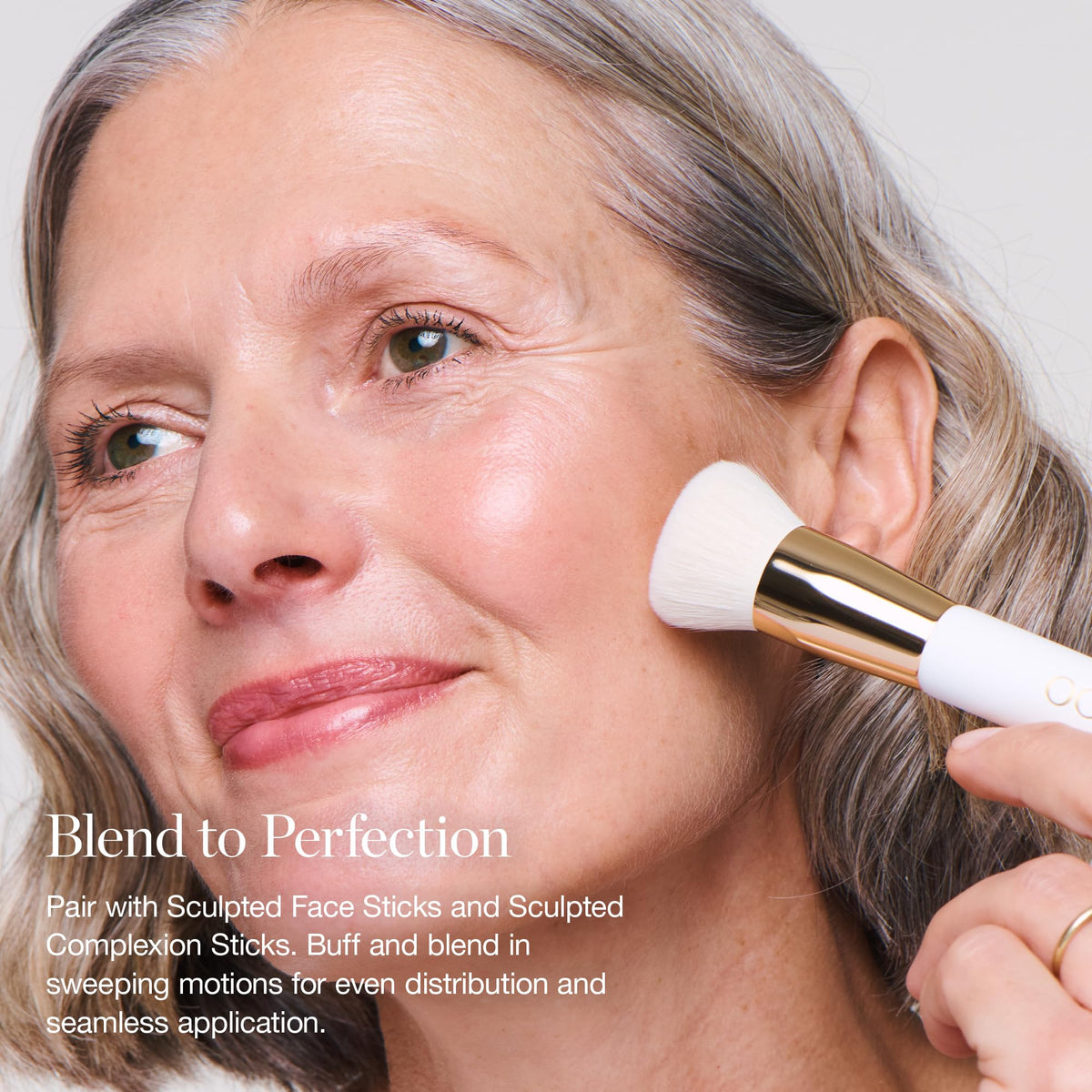 Ogee close-up of ultra-soft bristles highlighting smooth blending benefit