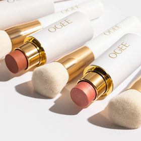 Ogee brush inside makeup bag demonstrating portability and everyday use
