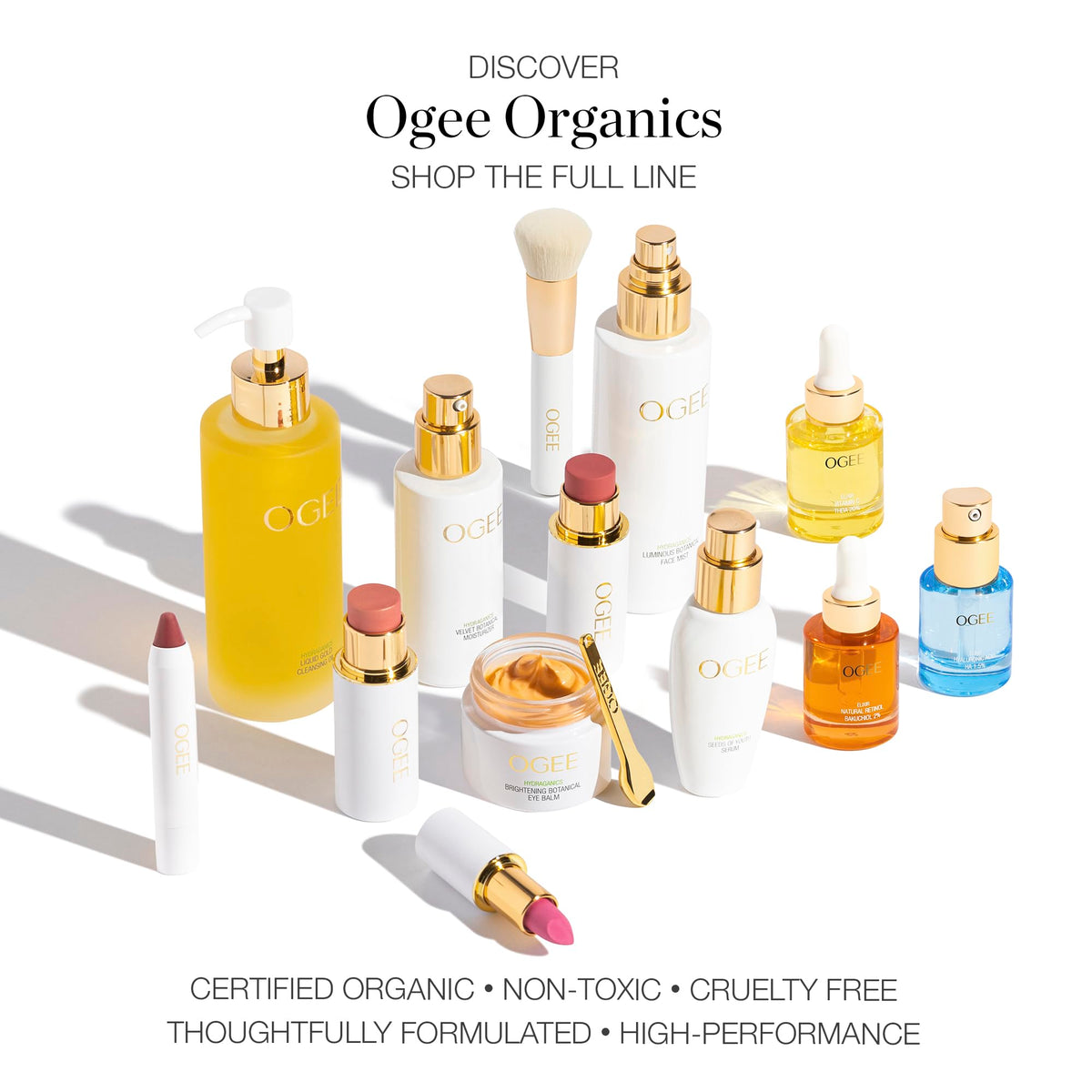 Ogee foundation on bathroom counter in lifestyle scene for everyday routine benefit
