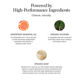 Ogee in-use cleaning brush with lather, fast makeup removal benefit