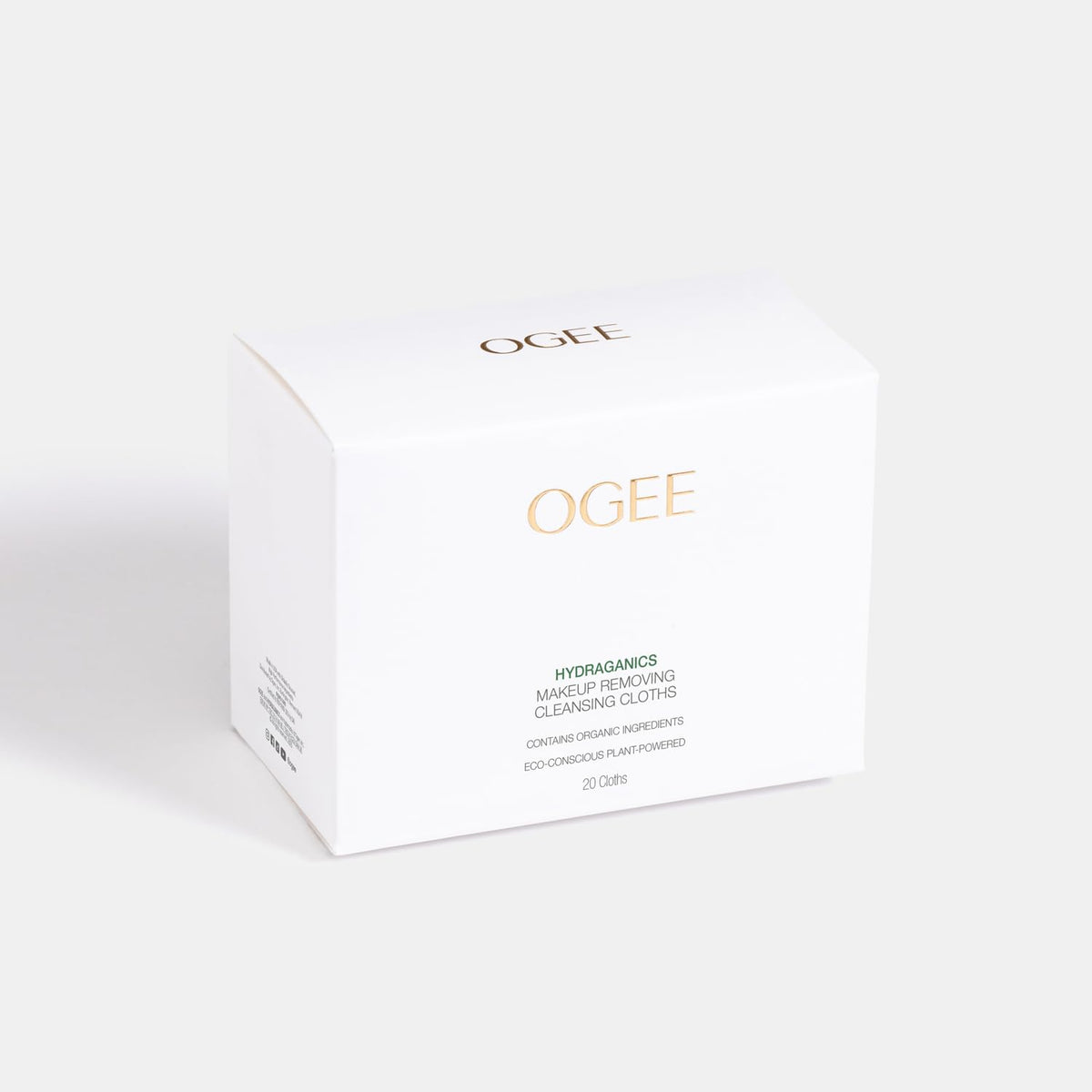 Ogee wipe held in hand to show true size and portability
