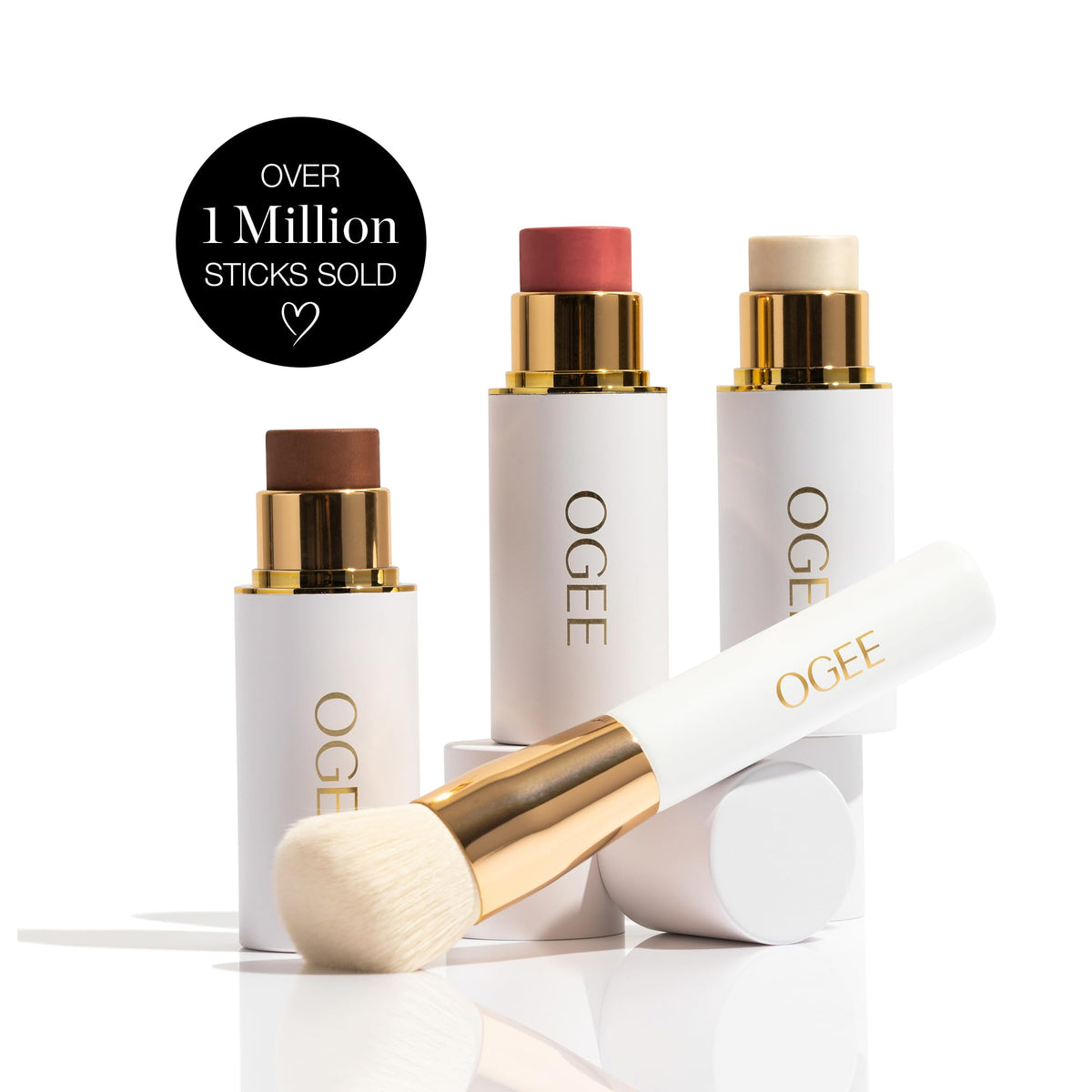 Ogee trio on vanity styled for everyday routine and quick touchups
