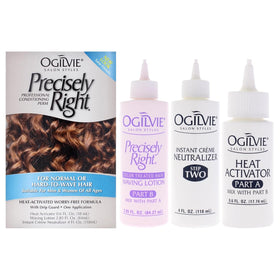 OGILVIE waving lotion bottle detail highlighting formula conditioning