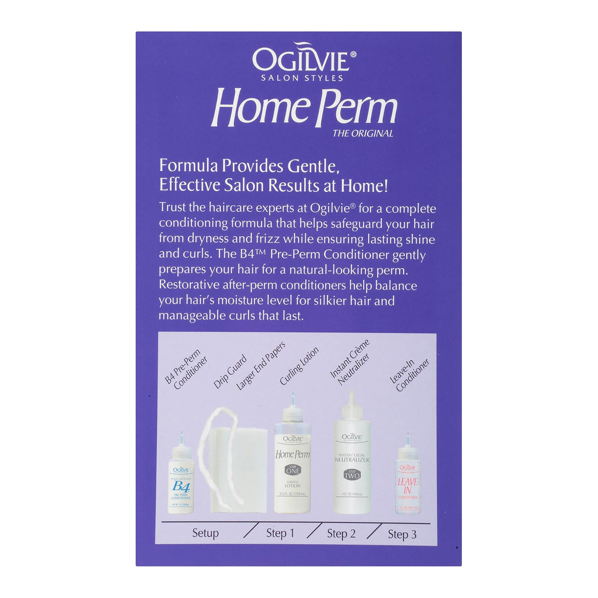OGILVIE waving lotion texture close-up showing conditioning consistency