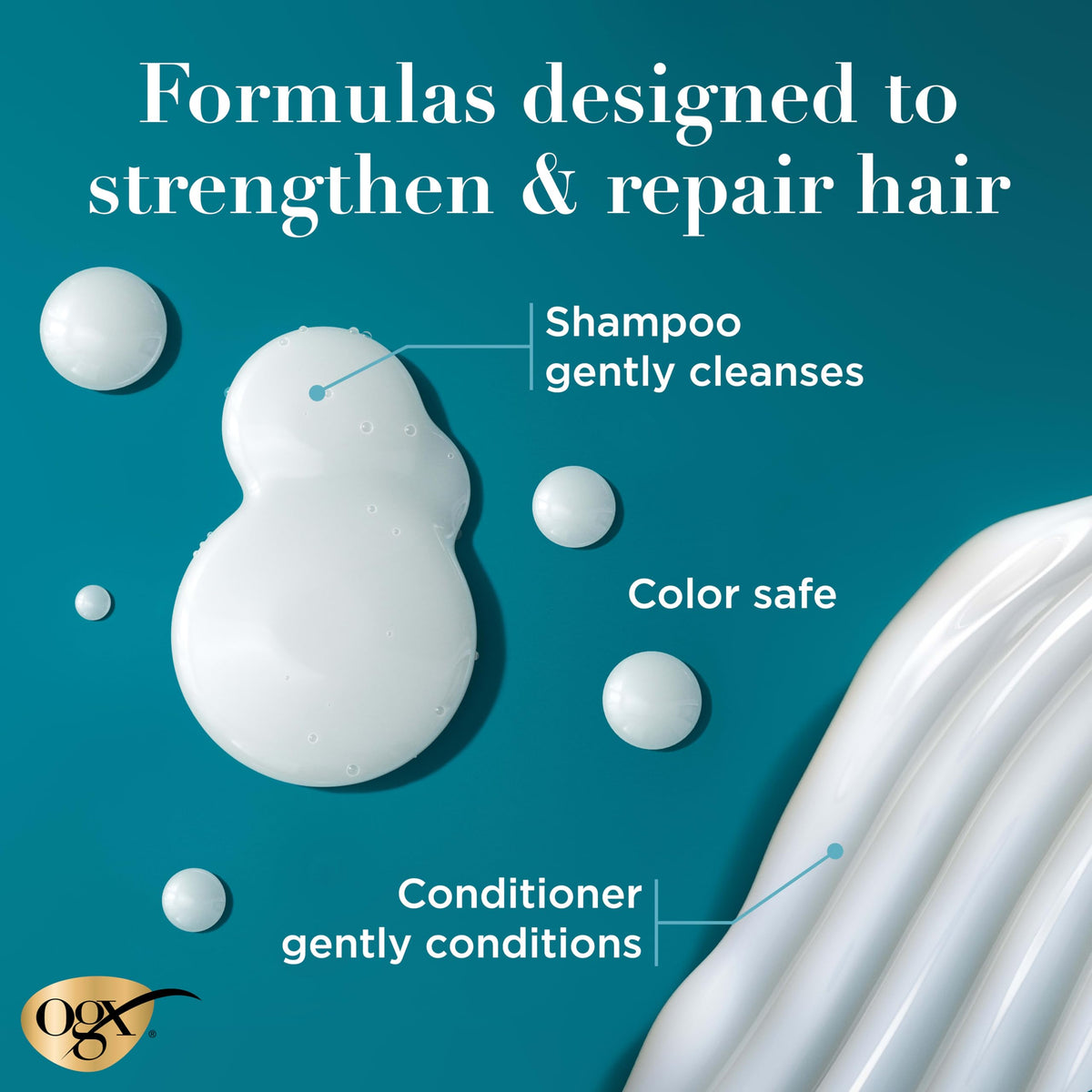 OGX shampoo and conditioner in use during shower for hydration