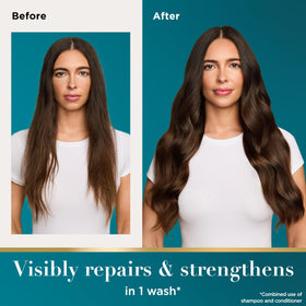 OGX conditioner texture dispensed to show rich creaminess and hydration
