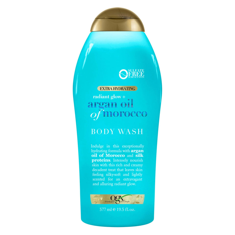 OGX bottle front packaging showing product and brand benefits