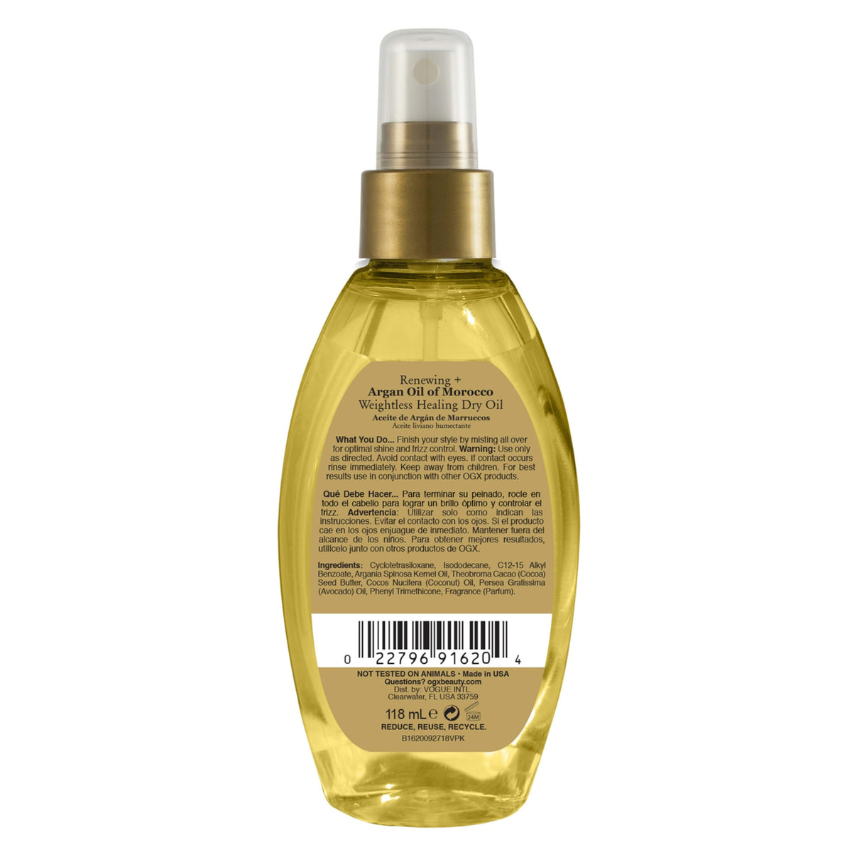 OGX bottle on bathroom counter in a styled routine scene for everyday use
