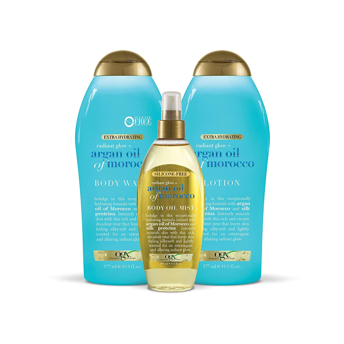 OGX lotion on bathroom shelf suggesting daily routine convenience benefit