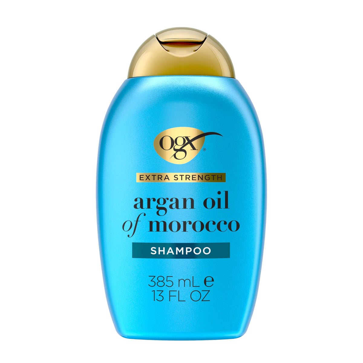 OGX front bottle shot showing brand and hydrating shampoo for visible results