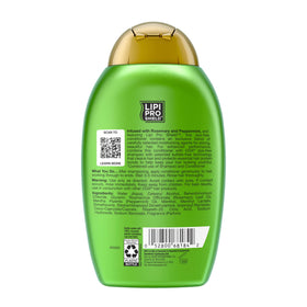 OGX before and after oily hair comparison showing reduced buildup