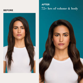 OGX biotin and collagen ingredient display highlighting strengthening benefits