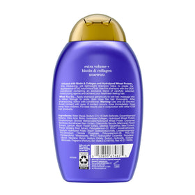 OGX styled hair after use showing thicker, voluminous appearance