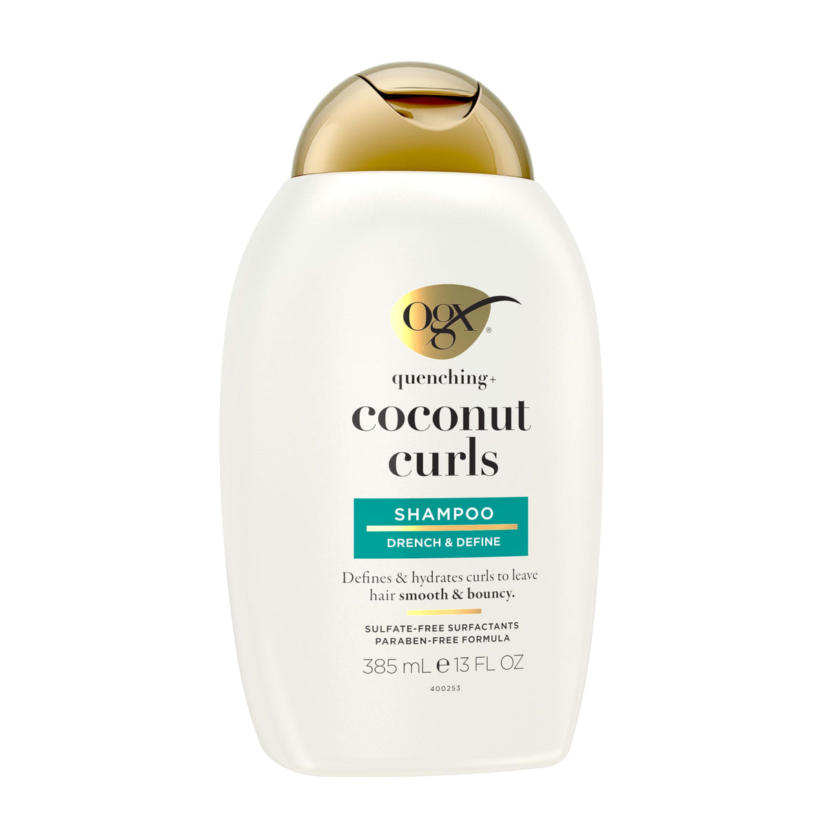 OGX bottle on bathroom shelf styled in lifestyle setting for appeal