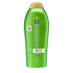OGX bottle next to common items for size comparison and portability
