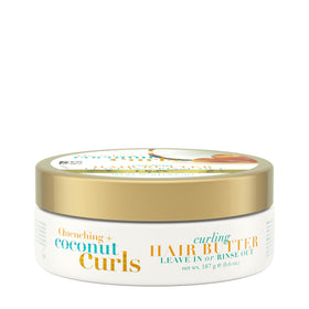 OGX tub front view showing product label and moisturizing benefit