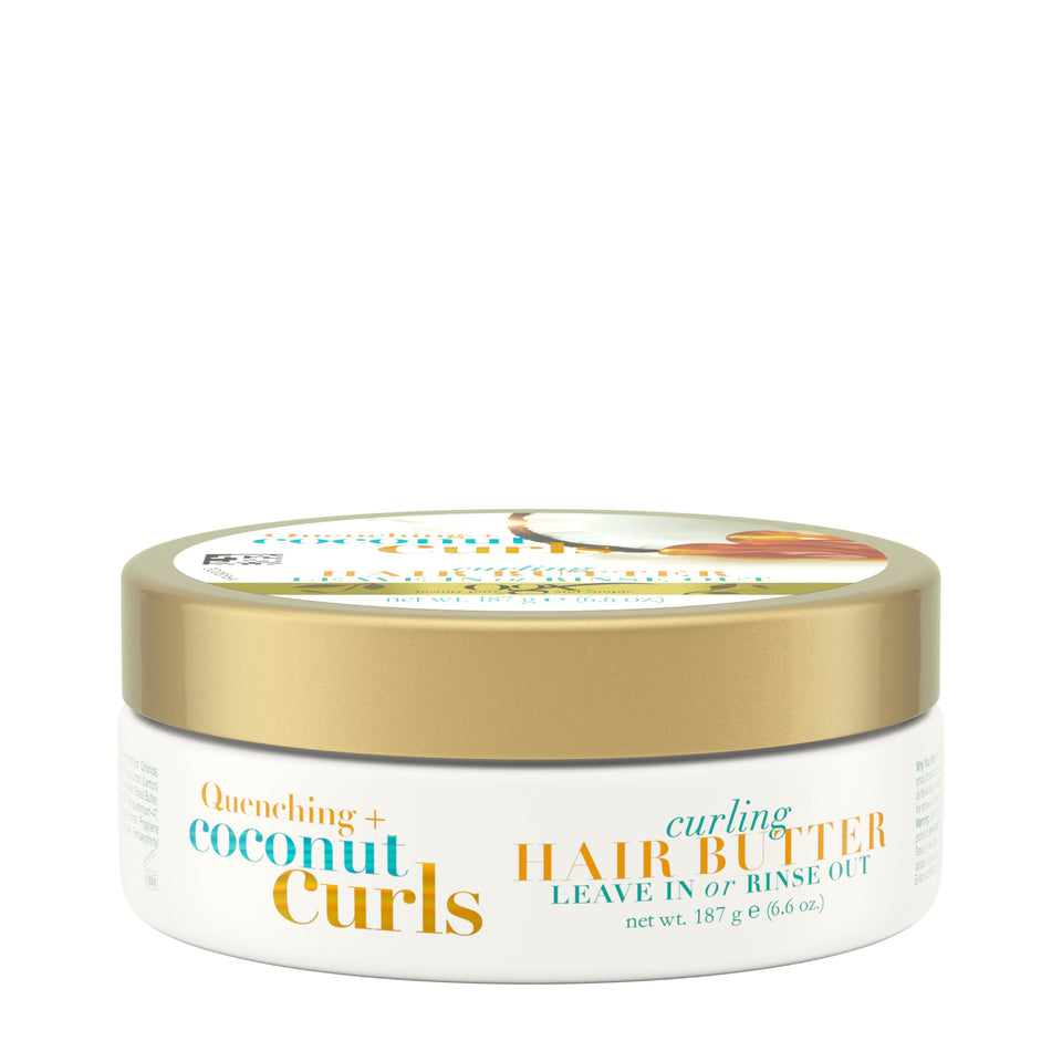 OGX tub front view showing product label and moisturizing benefit