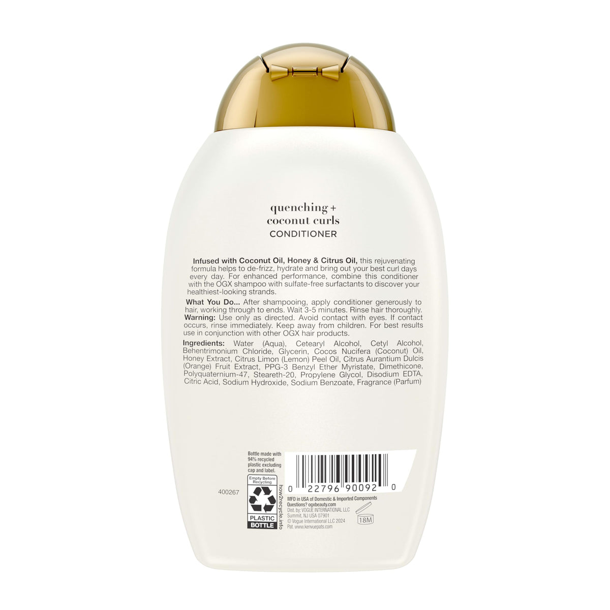 OGX Coconut Curls conditioner paired with shampoo for routine benefit