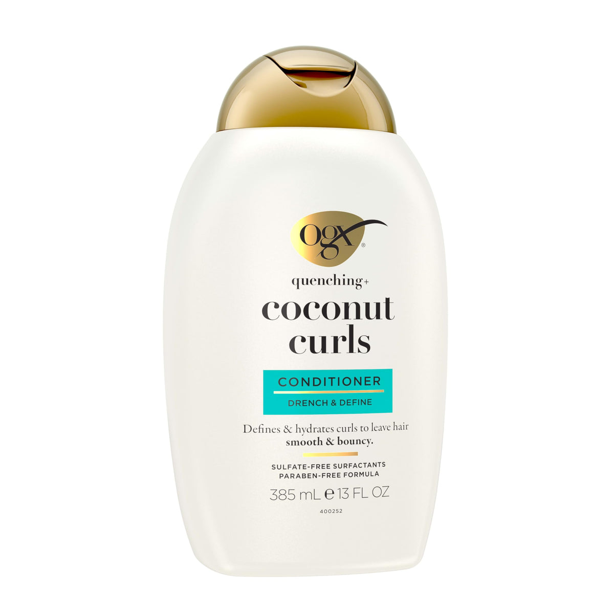 OGX bottle dispensing conditioner demonstrating easy application benefit