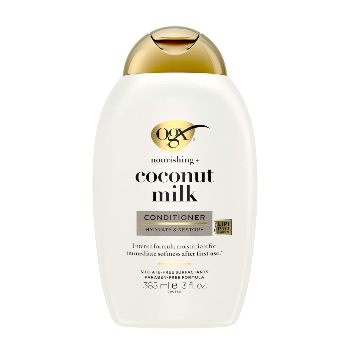OGX front bottle image showing nourishing coconut milk conditioner benefits
