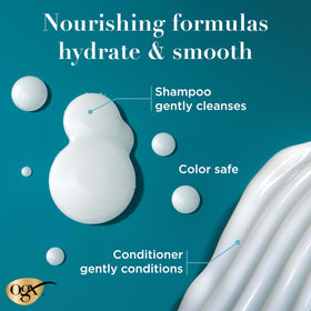 OGX conditioner texture squeezed out to show rich moisturizing cream