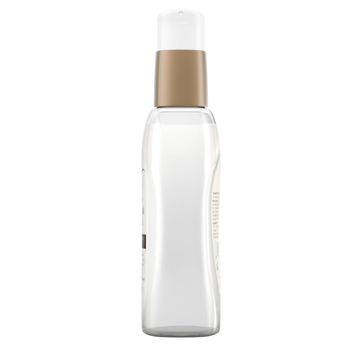 OGX serum being applied to mid-lengths showing smoothing and frizz control benefit